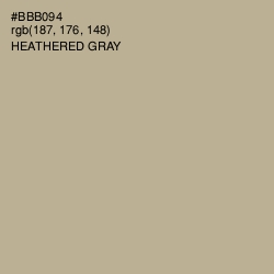 #BBB094 - Heathered Gray Color Image